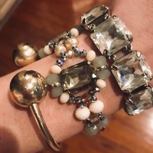 Rhinestone and Beaded Bracelet